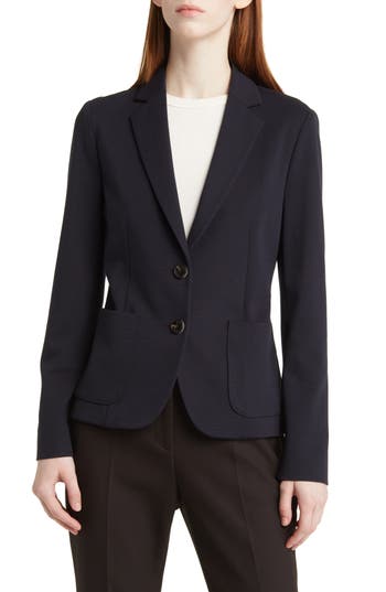 Hugo Boss Juleah Virgin Wool Blazer In Sky Captain