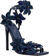 AZALEA WANG Romi Floral Ankle Strap Sandal