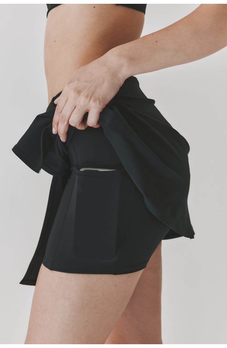 H&M Tennis Skirt With Softmove, Alternate, color, Black