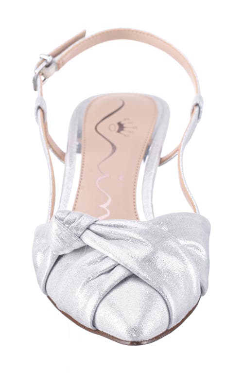 Nina Stella Slingback Pointed Toe Pump In Silver