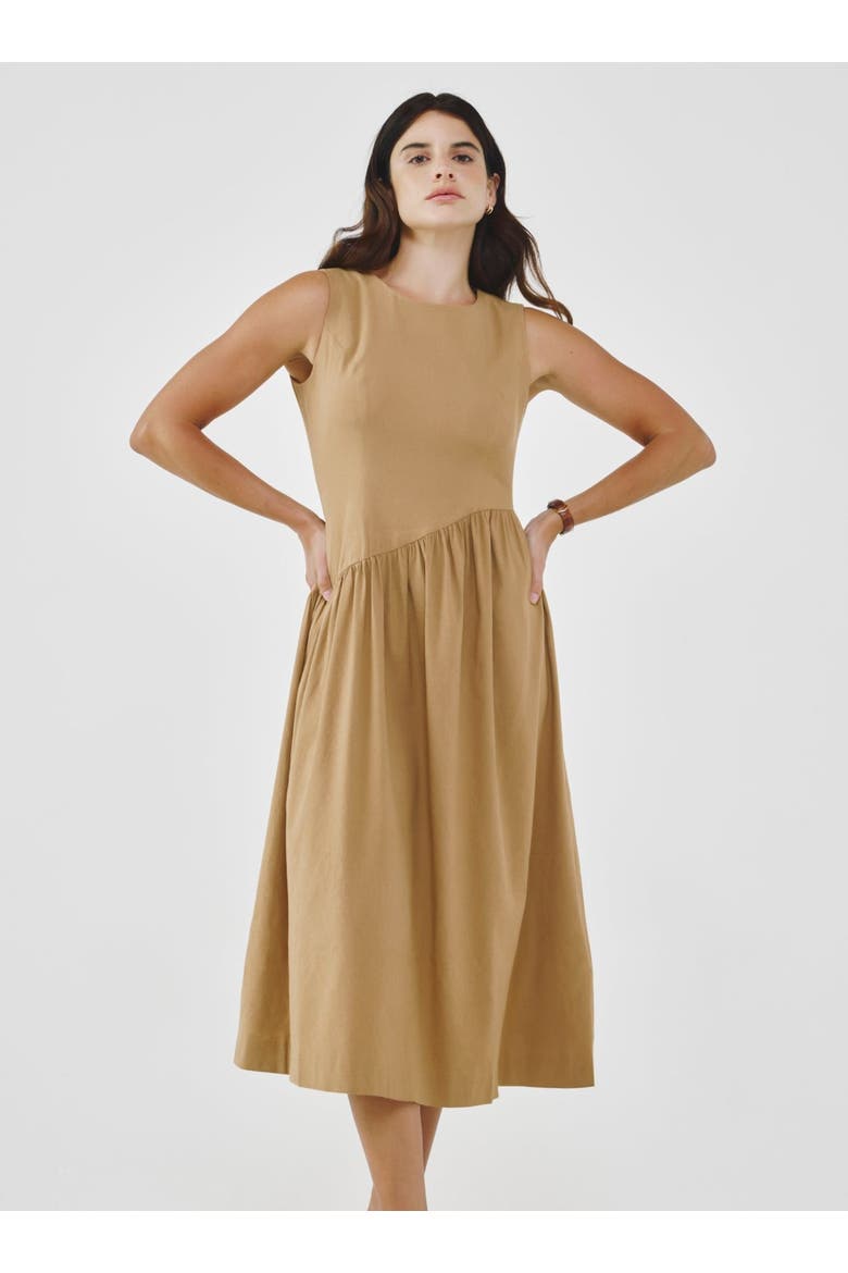 Linen Dress, Alternate, color, Mocha Mousse