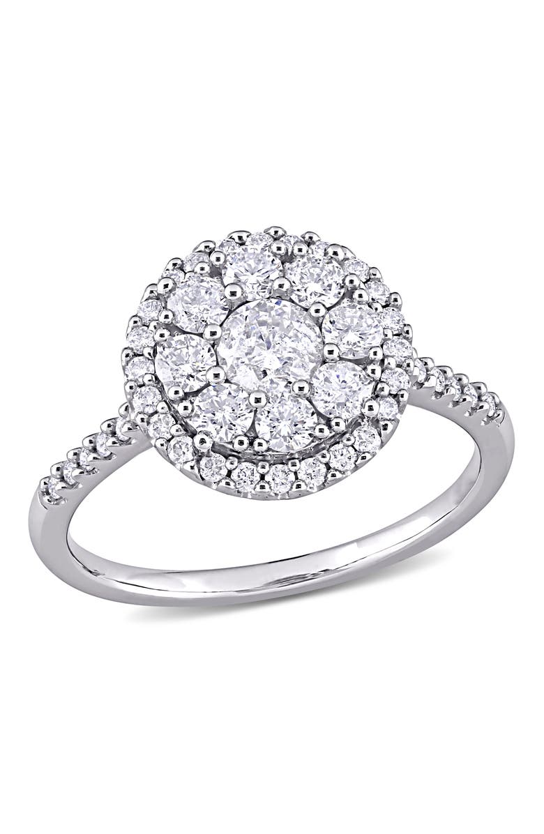 Julianna B. Diamond Composite Halo Ring 10k White Gold, Main, color, 10K White Gold