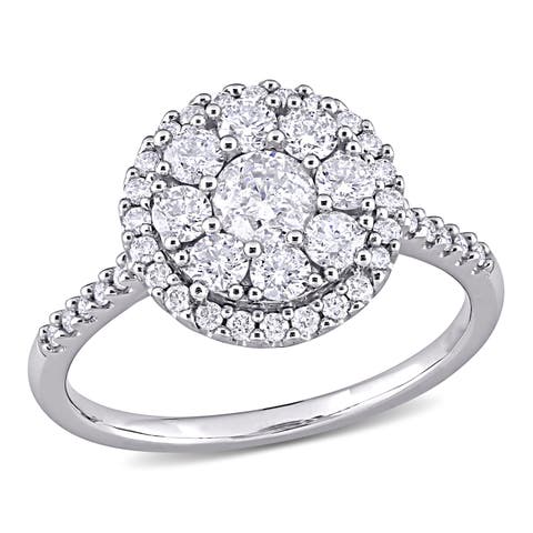Diamond Composite Halo Ring 10k White Gold
