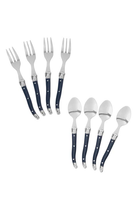 Laguiole 8-Piece Dessert Forks & Spoons Set