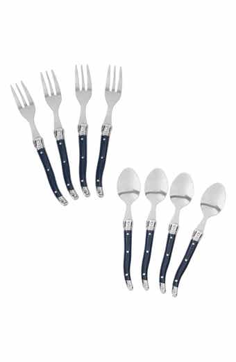 FRENCH HOME Laguiole 8-Piece Dessert Forks & Spoons Set