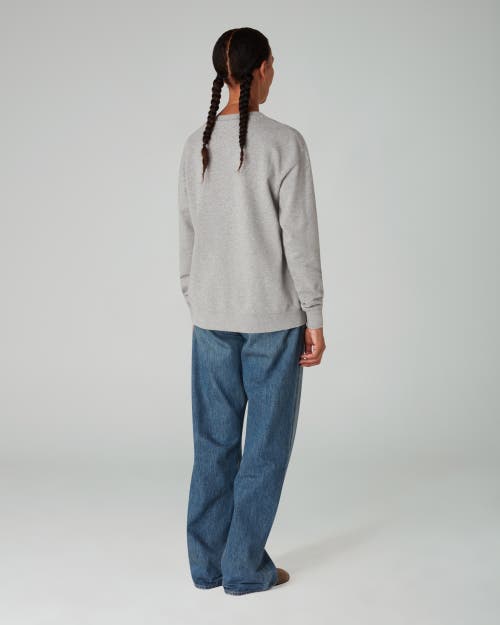 Navygrey The Loopback / Henley Sweater In Slate Grey