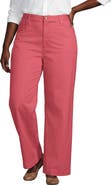 Lands' End High Rise 5 Pocket Wide Leg Chino Pants