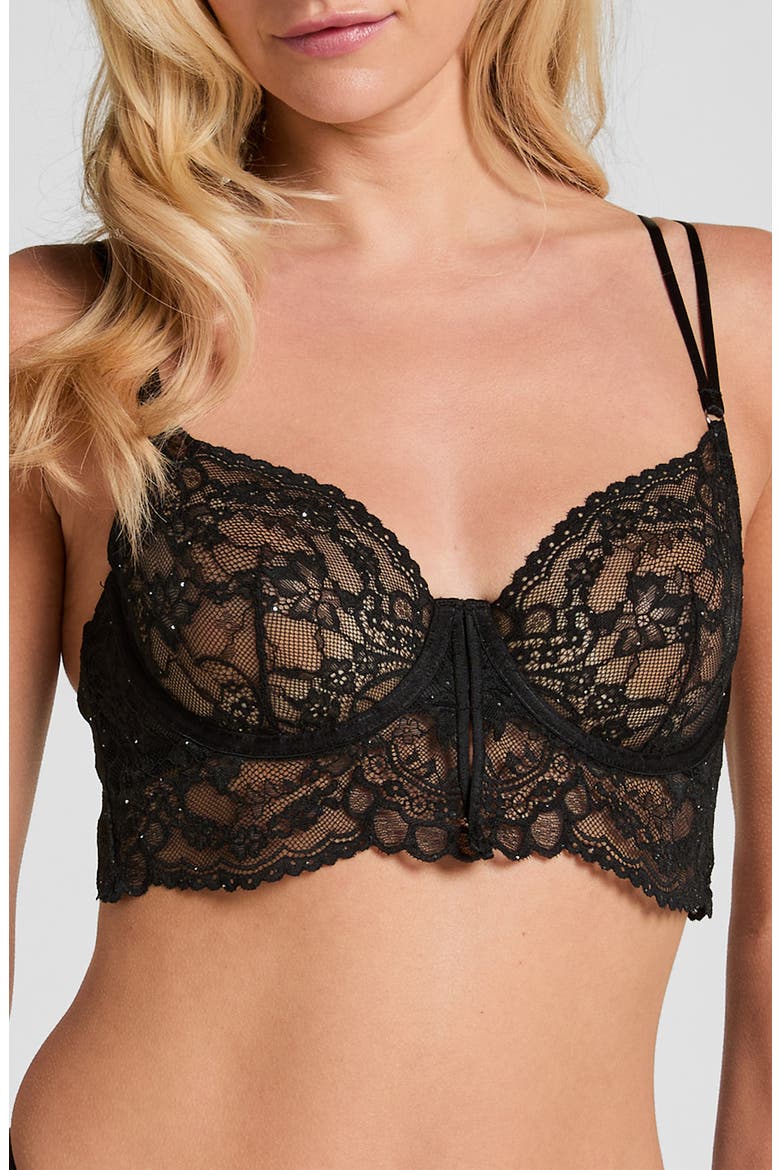 Sabrina Underwire Bra, Main, color, CAVIAR