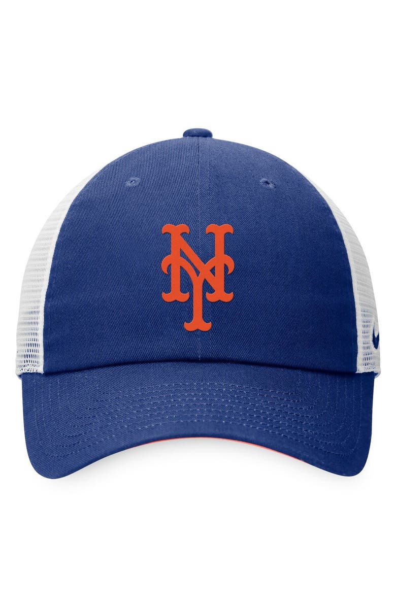 Nike Men's Nike Royal/White New York Mets Heritage86 Lightweight Unstructured Adjustable Trucker Hat, Alternate, color, 