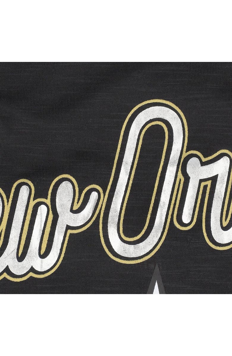 G-III 4HER BY CARL BANKS Women's G-III 4Her by Carl Banks Black New Orleans Saints Game Time Swim V-Neck Cover-Up Dress, Alternate, color, 