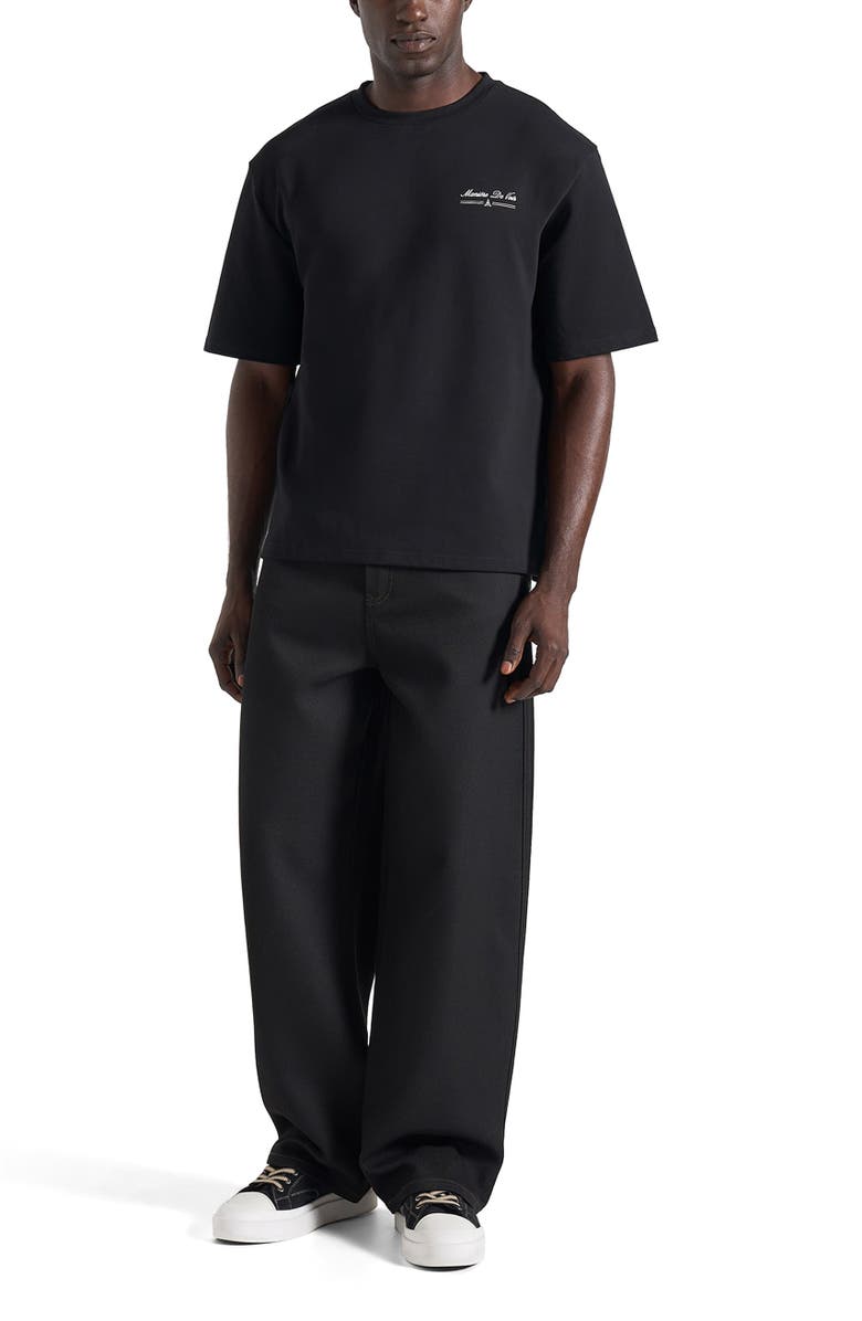 Manière De Voir Kian Circuit De Monaco Cotton T-Shirt, Main, color, Black