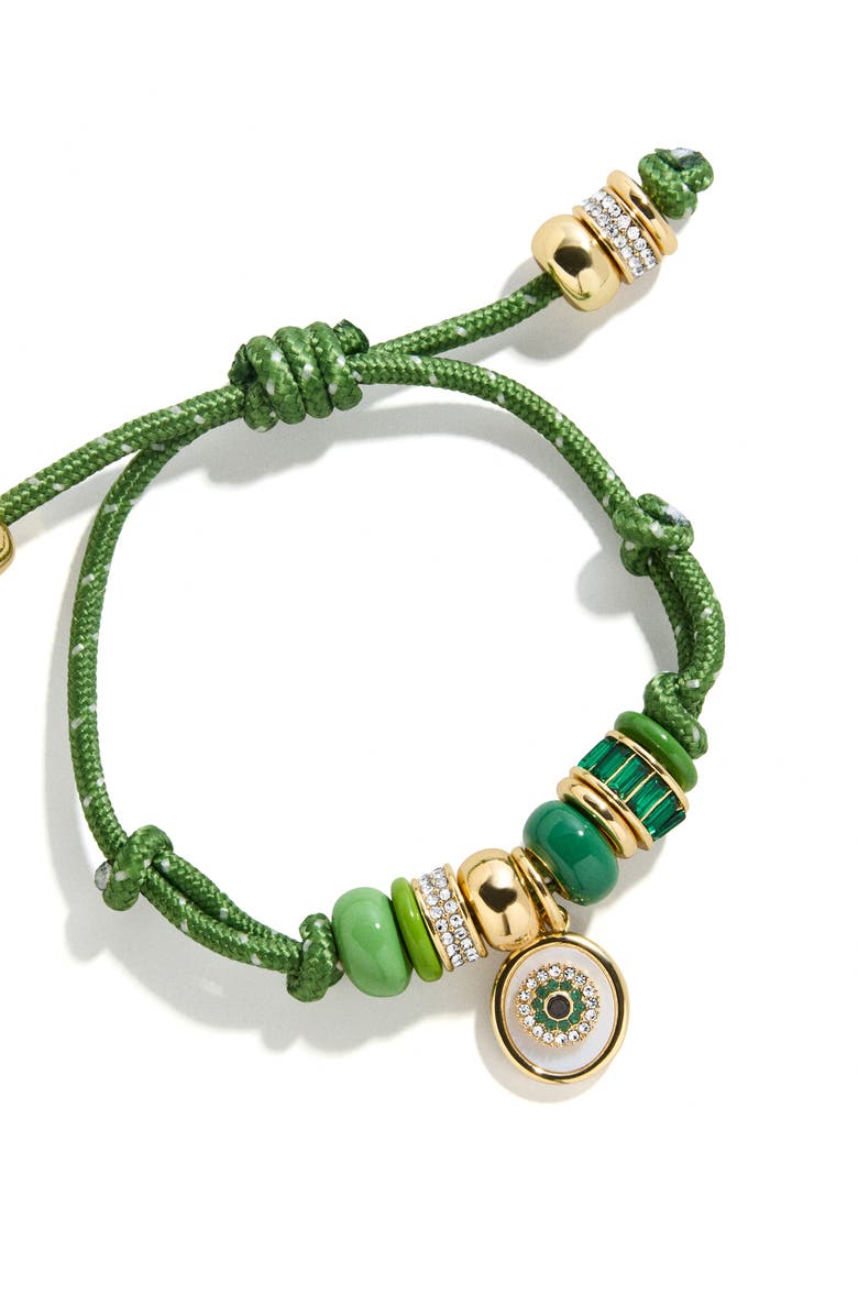 BaubleBar Eye Candy Evil Eye Paracord Bracelet, Alternate, color, Green