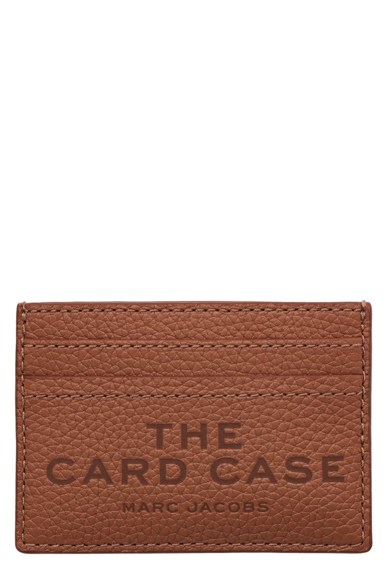 The Leather Card Case, Main, color, ARGAN OIL