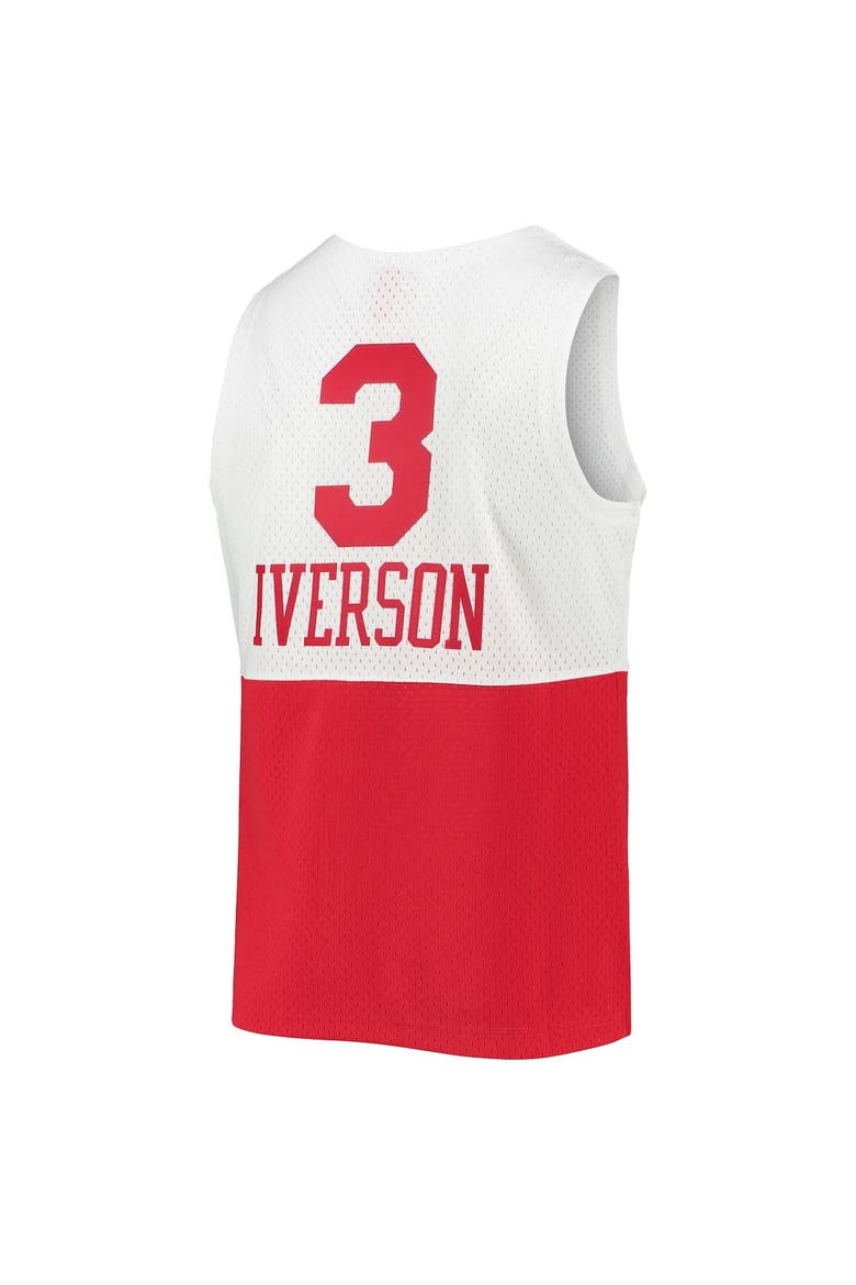Men's Mitchell & Ness Allen Iverson White Philadelphia 76ers 2003/2004 Hardwood Classics Swingman Jersey, Alternate, color, White
