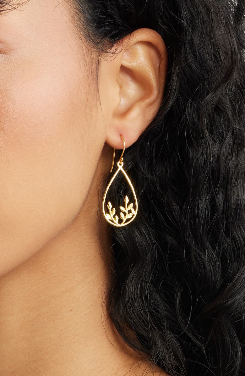 Kiara by Ki-ele Eden Petite Teardrop Earrings, Alternate, color, Gold