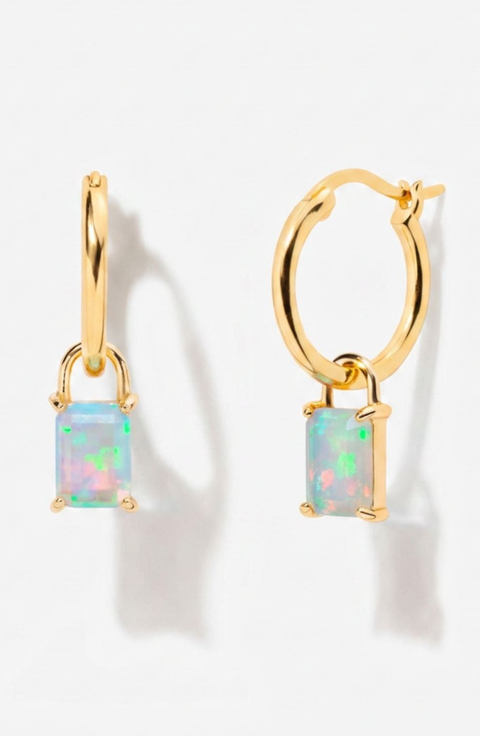 Iris Birthstone Hoops