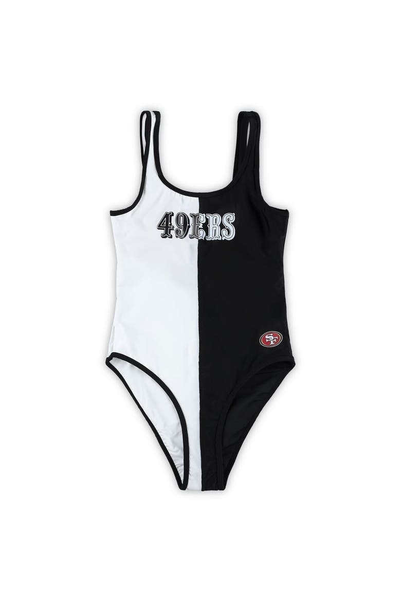 Women's G-III 4Her by Carl Banks Black/White San Francisco 49ers Last Stand One-Piece Swimsuit, Alternate, color, Black