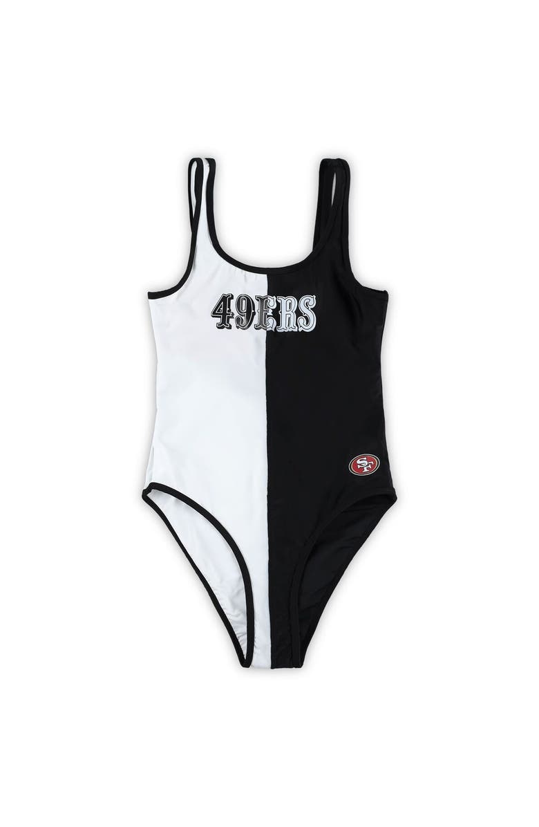 G-III 4HER BY CARL BANKS Women's G-III 4Her by Carl Banks Black/White San Francisco 49ers Last Stand One-Piece Swimsuit, Alternate, color, Black