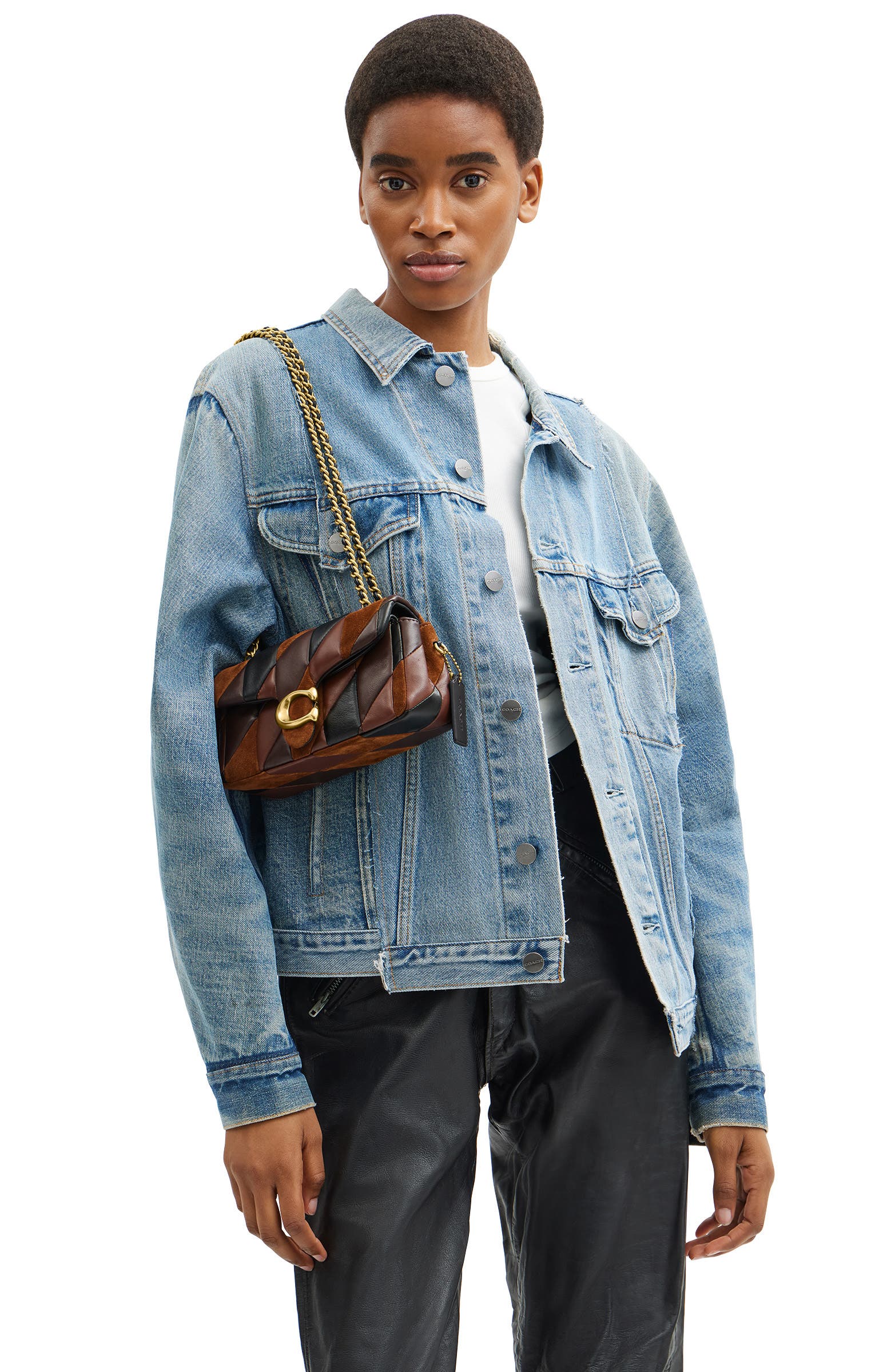 COACH Tabby 20 Quilted Patchwork Leather Shoulder Bag, Alternate, color, B4/Maple Shadow Brow