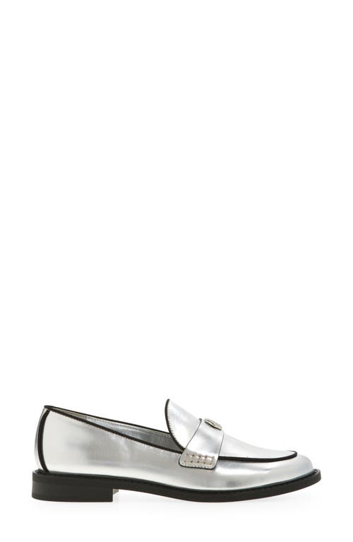 Karl Lagerfeld Paris Rylin Loafer In Silver