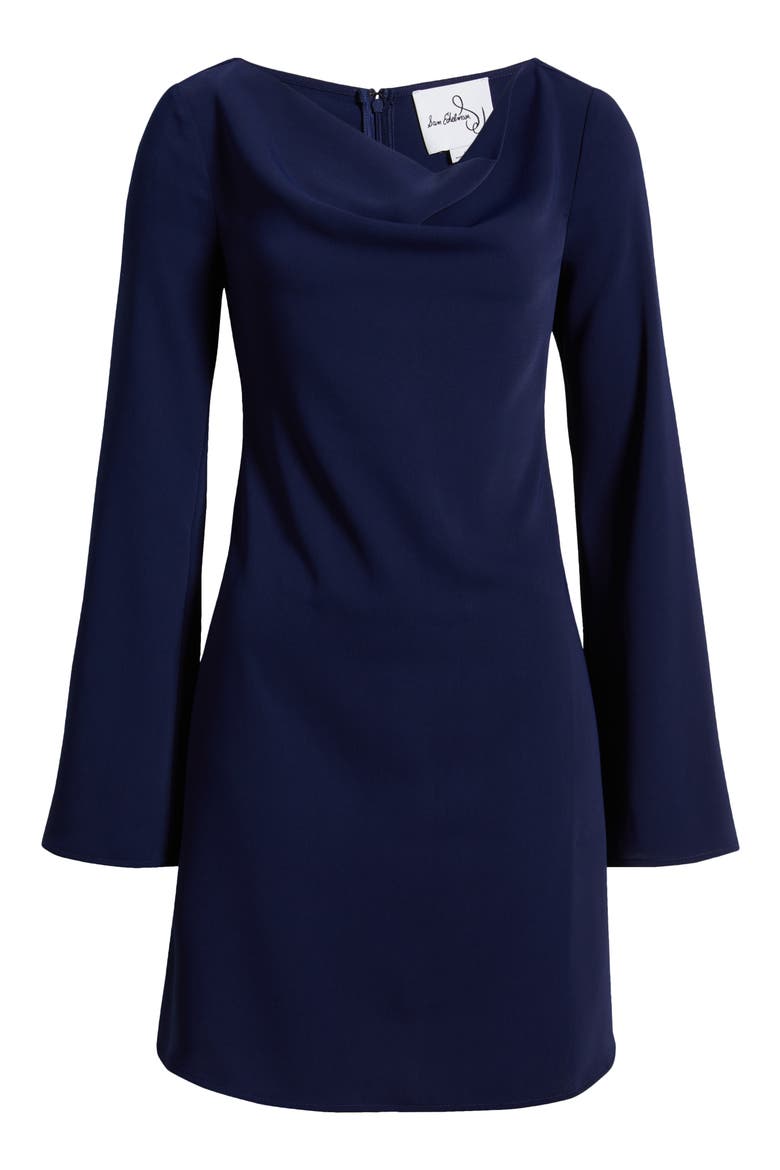 Long Sleeve Minidress, Alternate, color, NAVY