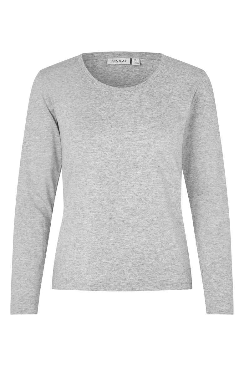 Long Sleeve Top, Alternate, color, M. Grey Mel.