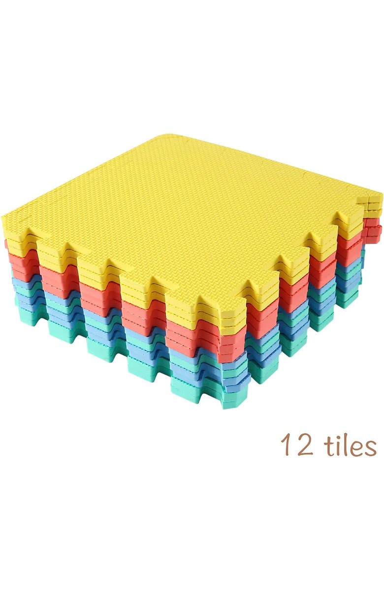 Easy Playhouse Soft Foam Floor Puzzle Tiles, Alternate, color, Multicolored