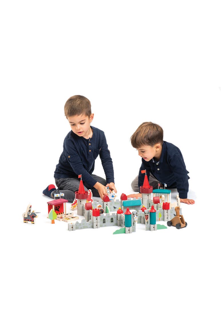 Wooden Royal Castle Set, Alternate, color, GREY