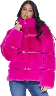 BLUE REVIVAL Mob Wife UnReal Leather Fur Jacket