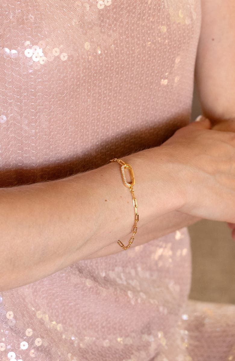 Brook and York Petra Paperclip Link Bracelet, Alternate, color, Gold