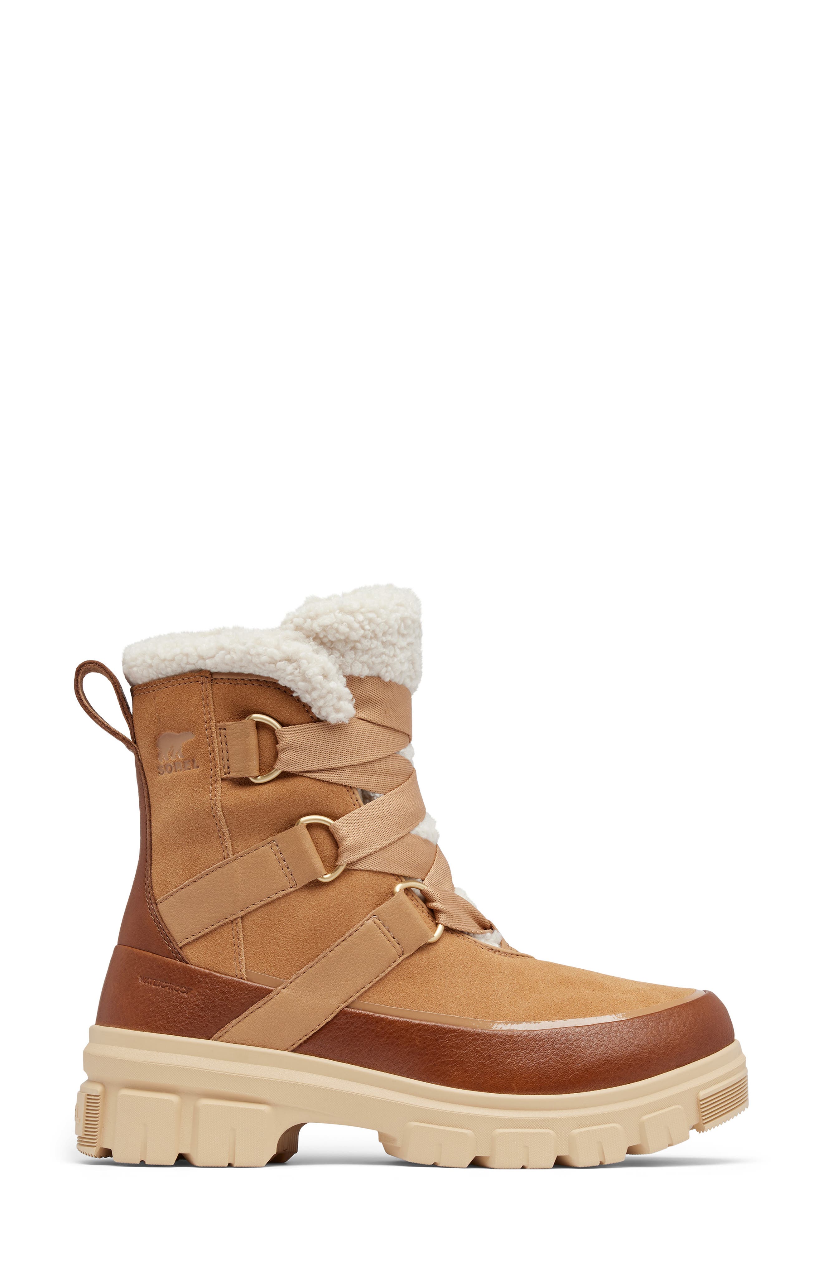SOREL Tivoli V Faux Shearling Waterproof Boot, Alternate, color, Tawny Buff/ Ceramic