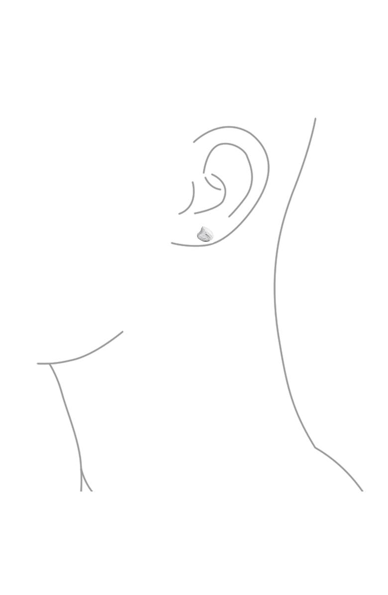 BLING JEWELRY Sterling Silver Nautical Beach Clamshell Stud Earrings, Alternate, color, Silver