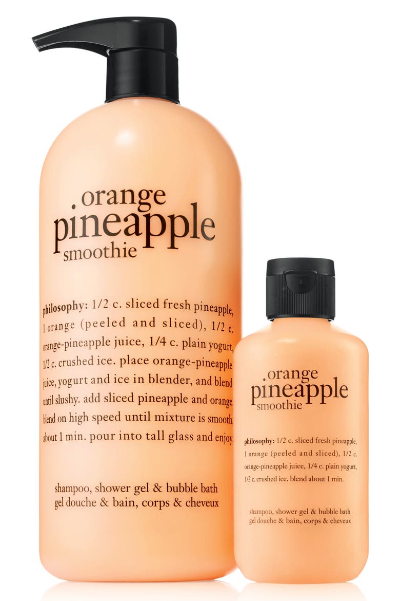 orange pineapple smoothie shampoo, shower gel & bubble bath duo, Main, color, NO COLOR
