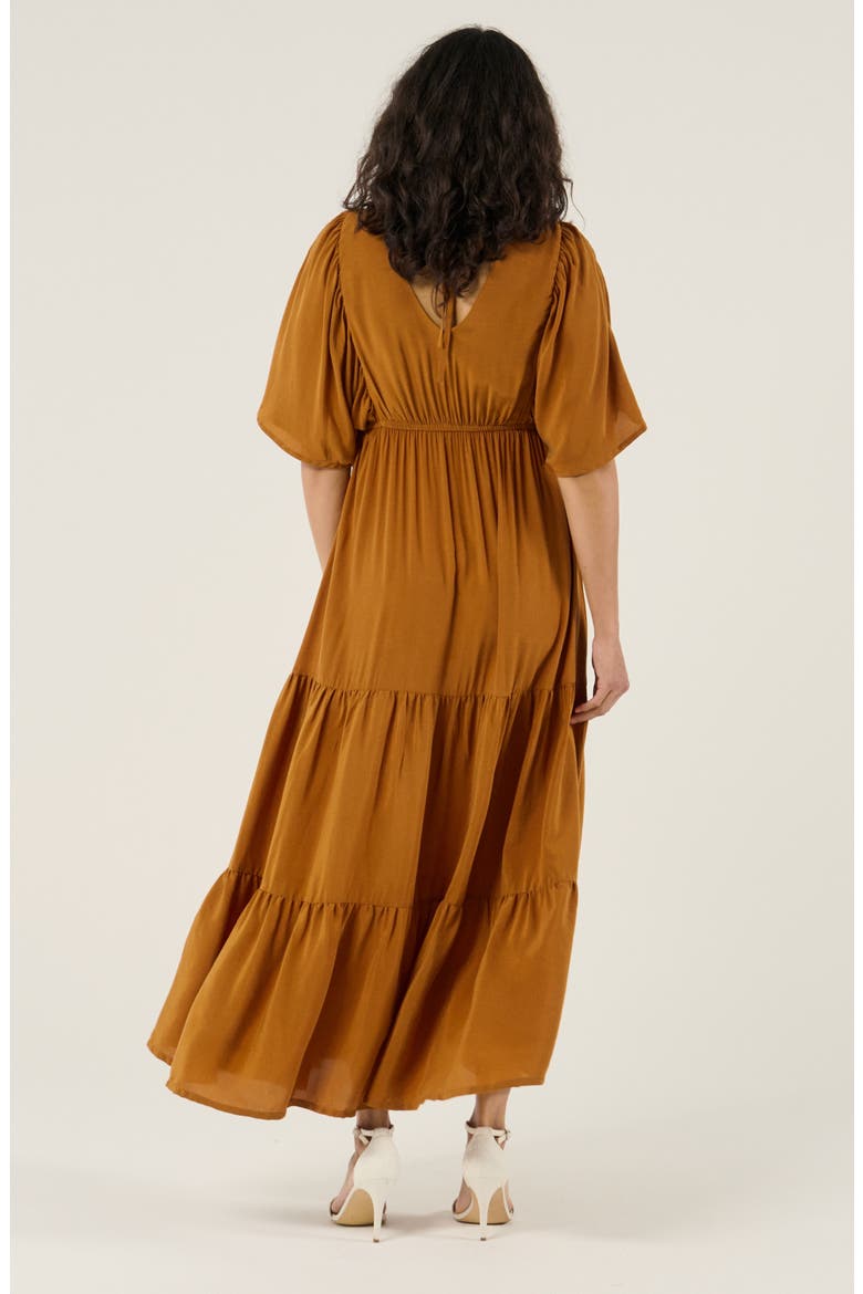 Claudette Maternity maxi dress, Alternate, color, Camel