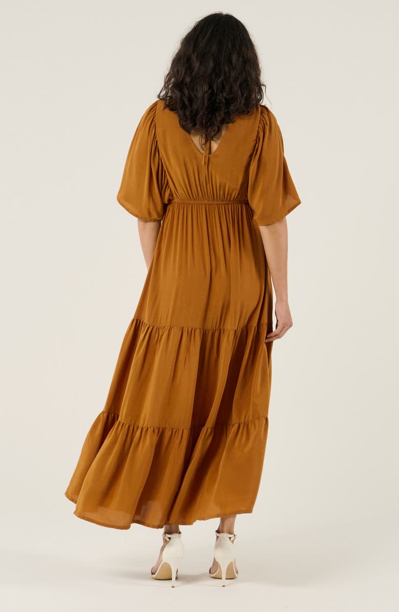 Cache Coeur Claudette Maternity maxi dress, Alternate, color, Camel