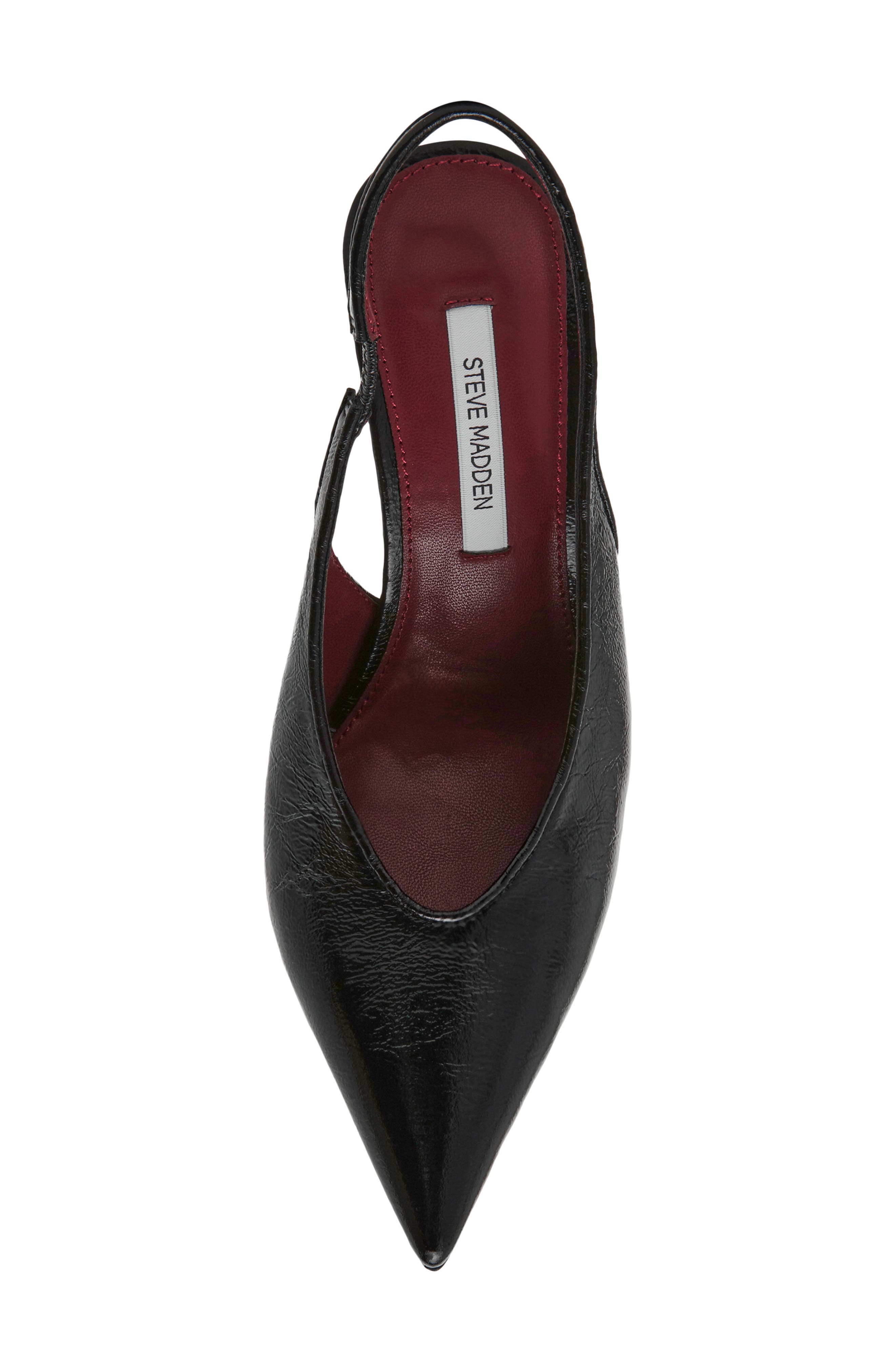 Steve Madden Andromeda Slingback Pumps, Alternate, color, Black Leather