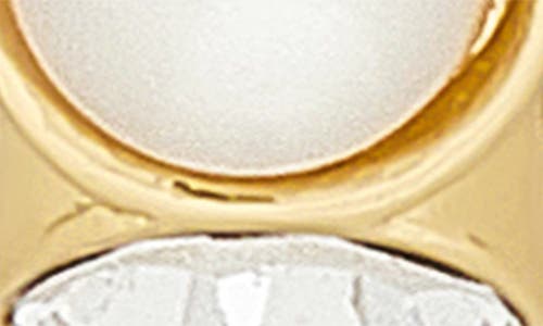 KURT GEIGER KURT GEIGER LONDON FAUX PEARL & CRYSTAL HUGGIE EARRINGS