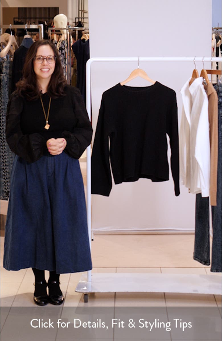 Marleen Oversize Crewneck Cotton Sweater, sales video thumbnail