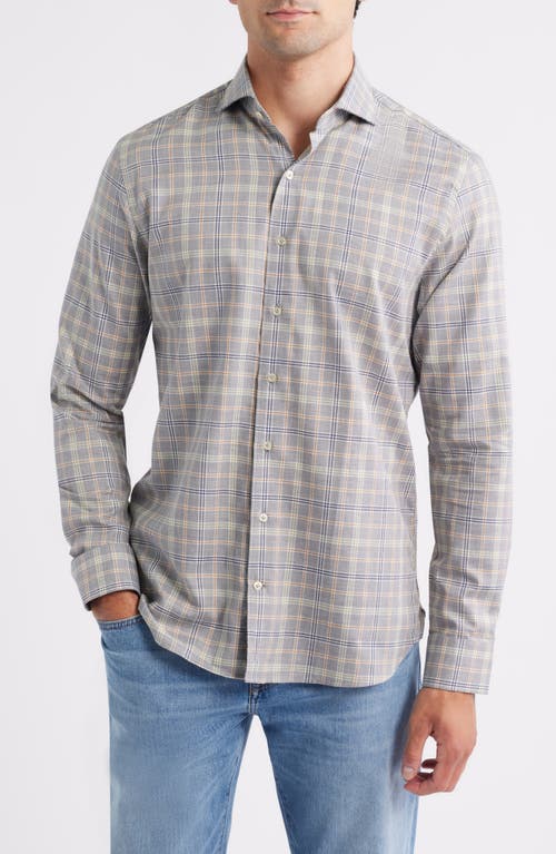 Johnnie-o Linnley Check Cotton Button-up Shirt In Gray