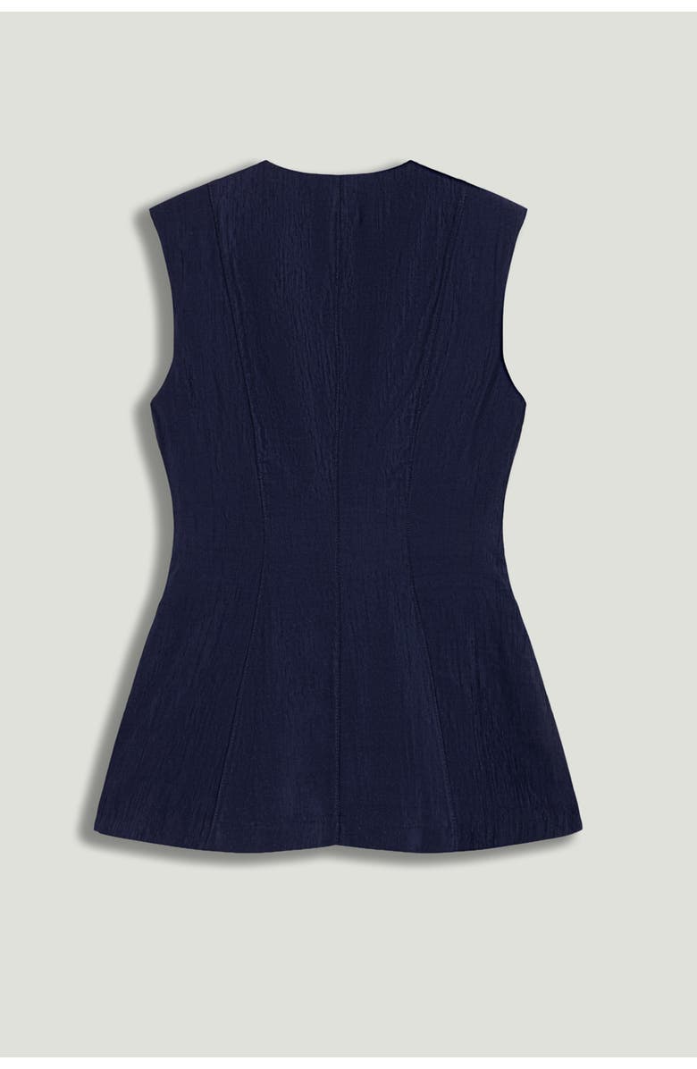 Nocturne Padded V-Neck Vest, Alternate, color, Navy