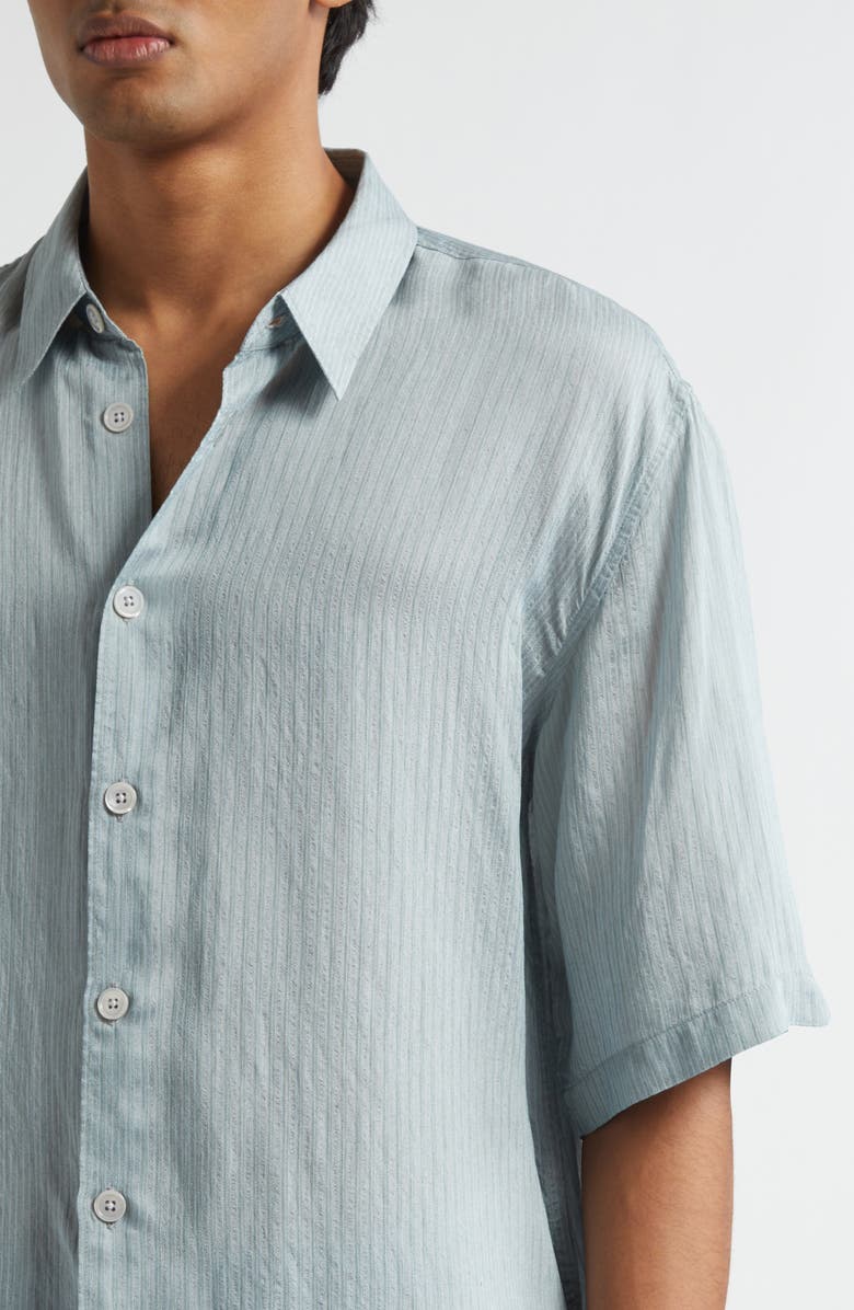 OUR LEGACY Beyond Button-Up Shirt, Alternate, color, Geo Stripe Ceremonial Viscose