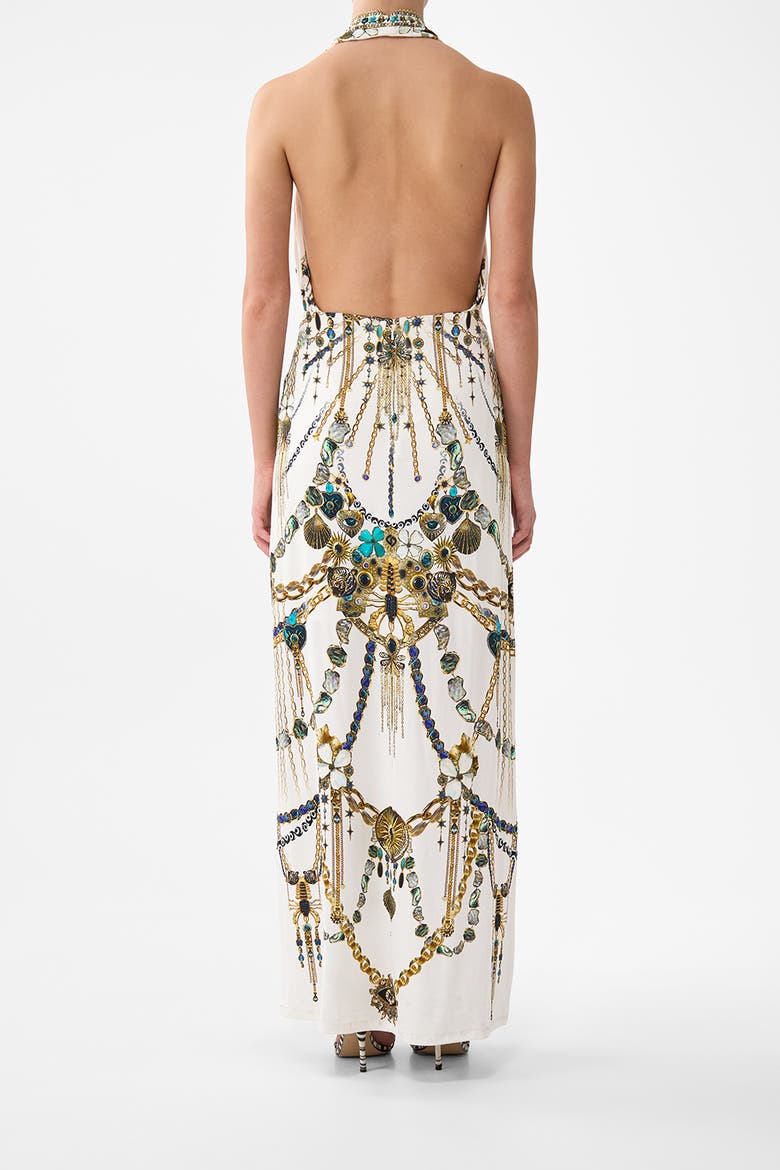Deep Cowl Plunge Dress, Alternate, color, Chain Gang