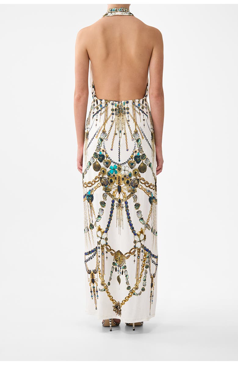 Camilla Deep Cowl Plunge Dress, Alternate, color, Chain Gang