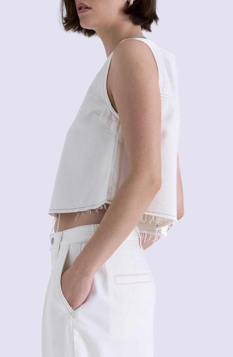 Pistola Rue Sleeveless Denim Top, Alternate, color, Off White