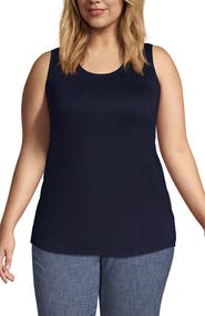 Lands' End Supima Cotton Tunic Tank Top