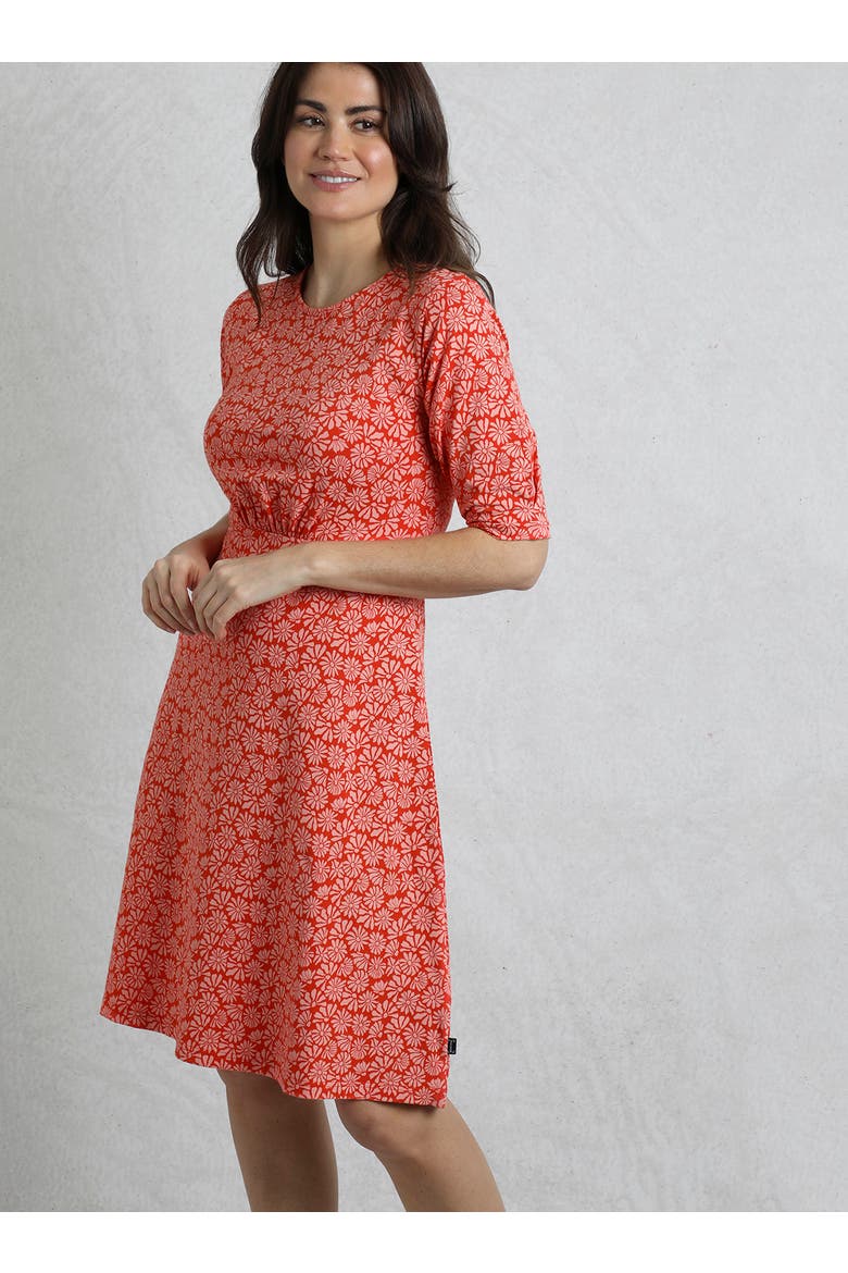 Cassandra Jersey Swing Dress, Alternate, color, Crimson