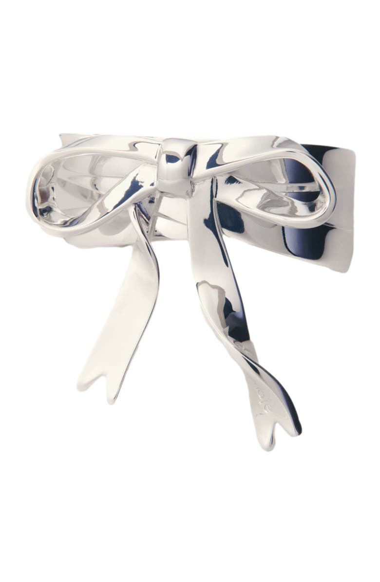 maje Silver bow cuff, Alternate, color, Silver