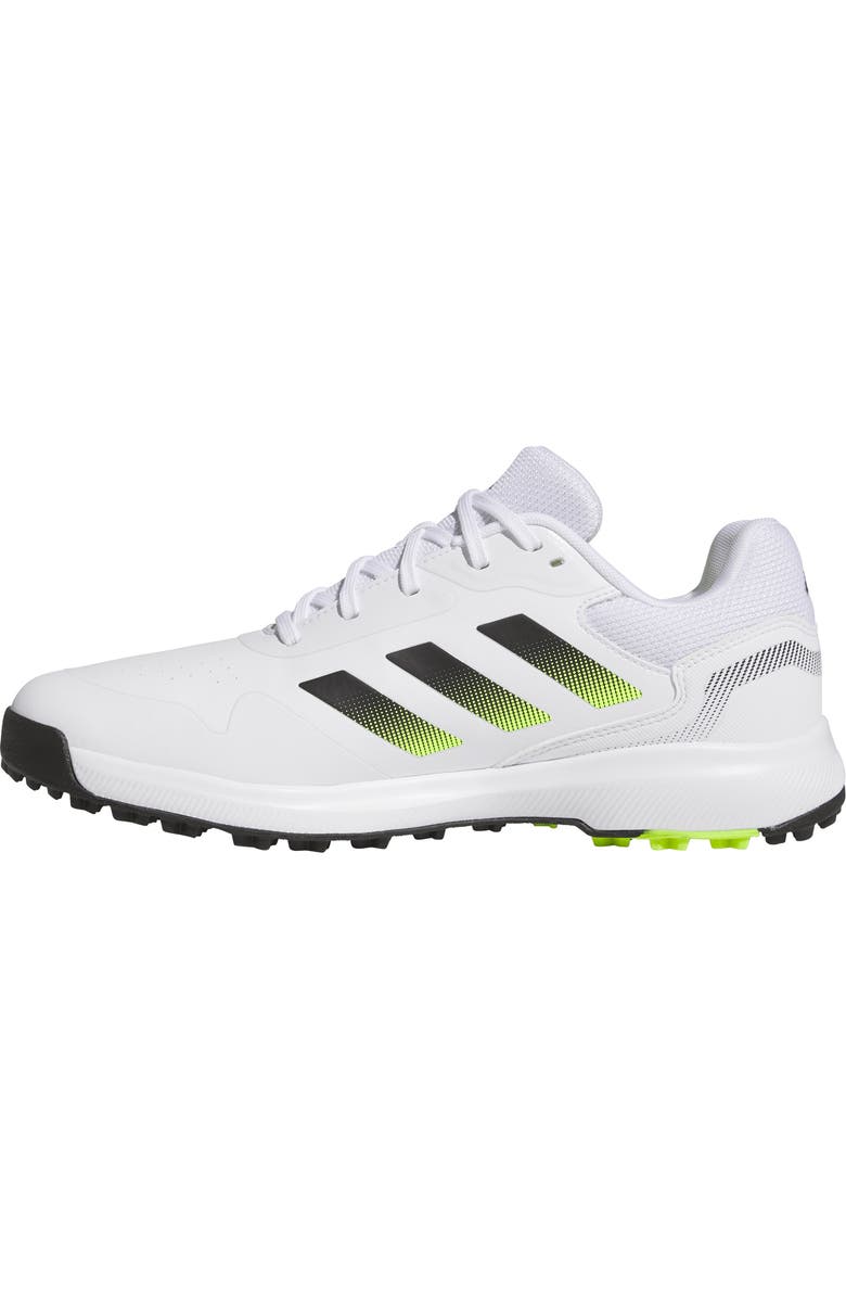 adidas Traxion Response Spikeless Golf Shoe, Alternate, color, White/ Black/ Lucid Lemon