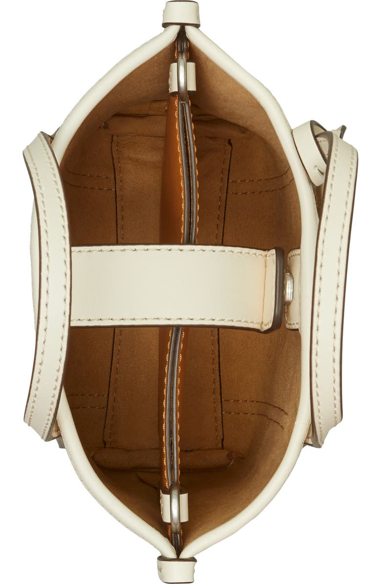 Tory Burch Mini Perry Stripe Raffia Tote, Alternate, color,