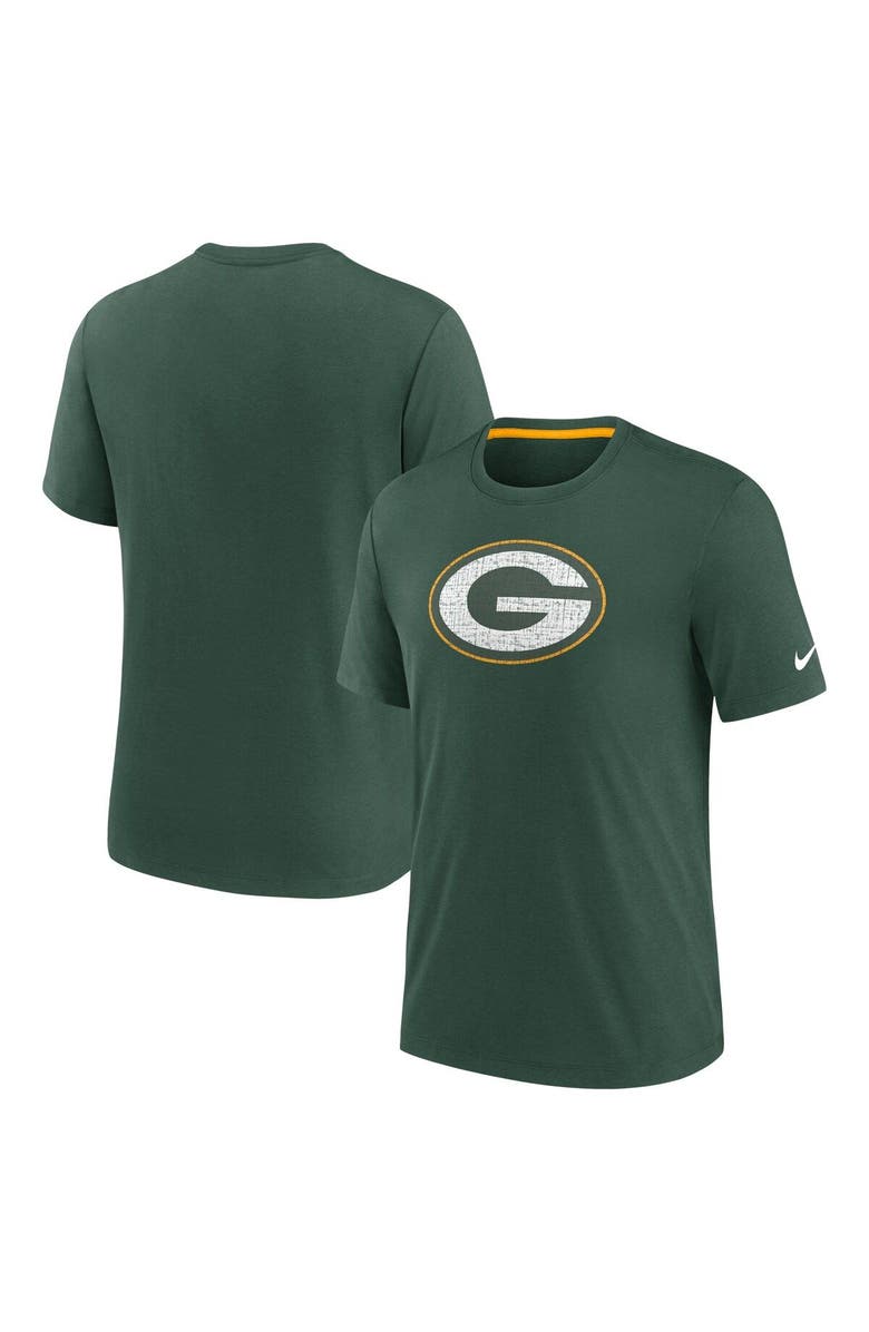 Nike Men's Nike Green Green Bay Packers Rewind Playback Logo Tri-Blend T-Shirt, Main, color, 